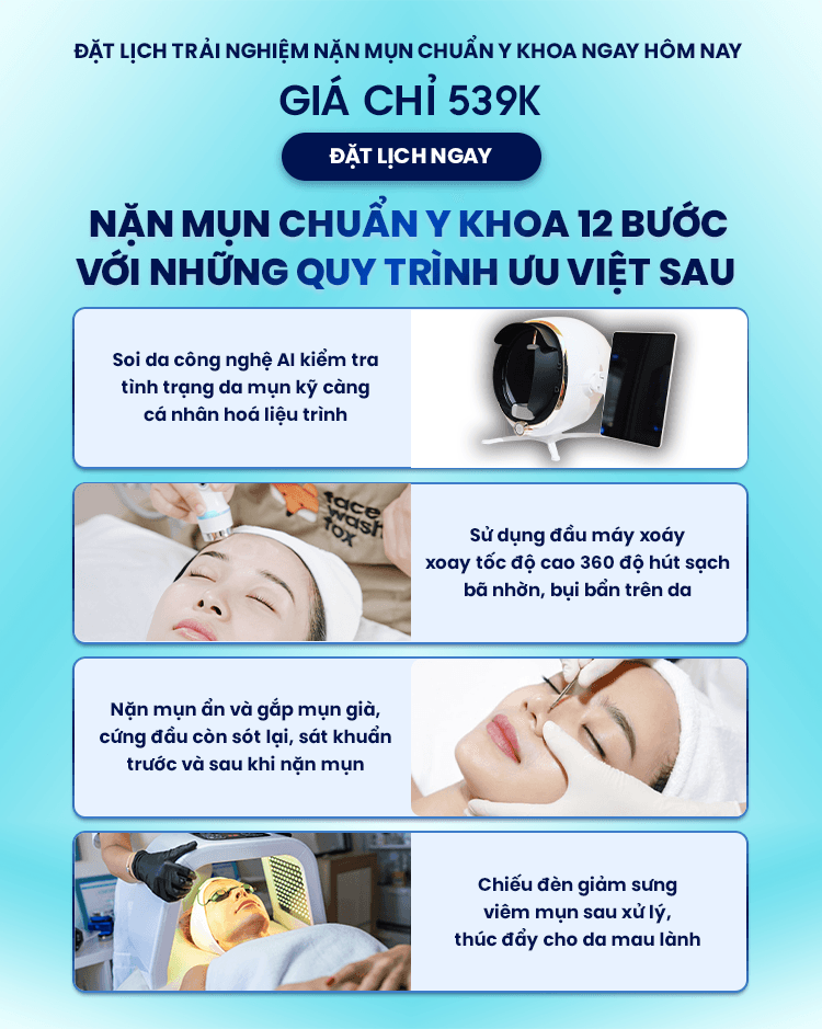 Quy trình nặn mụn